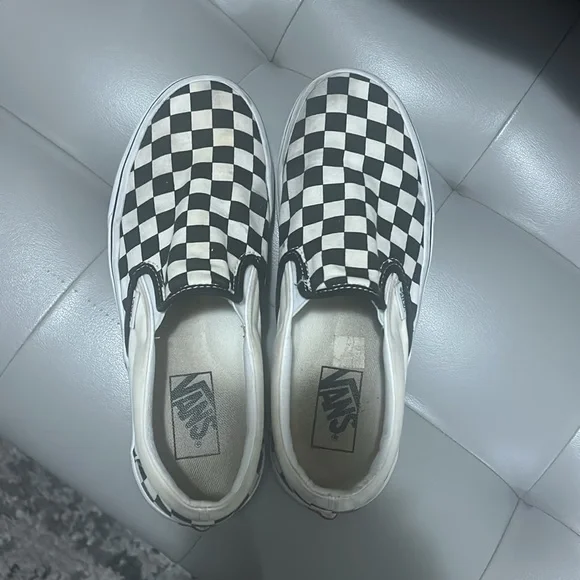 Vans Checkered Slip-On Shoes - Black and White - Picture 3 of 3